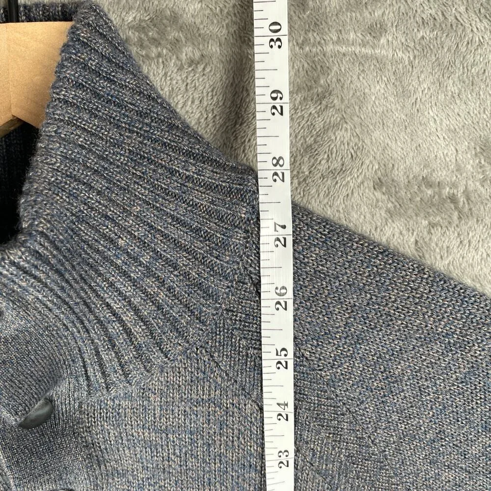 Banana Republic Men’s Large Gray Wool Blend Quarter Snap Sweater Pullover NWT
